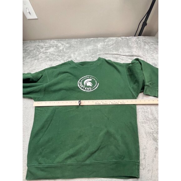 Vintage Michigan State University Spartans Mens Large Green Crewneck Sweatshirt - Picture 4 of 9
